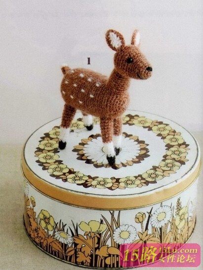 小梅花鹿钩针花样图解