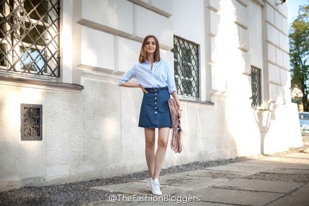 #thefashionbloggers# ▲1/ Top – Sheinside, Jeans – Asos Farleigh, Heels – Zara, Bag – Saint Laurent Lulu 2/ Shirt – H&amp;amp;M, Skirt – Romwe, Sneakers – Adidas Stan Smith, Bag – BCBgeneration