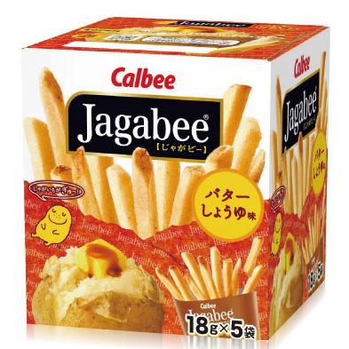 日本卡乐比CALBEE 黄油酱油牛油味薯条三兄弟土豆条90g6.26到期