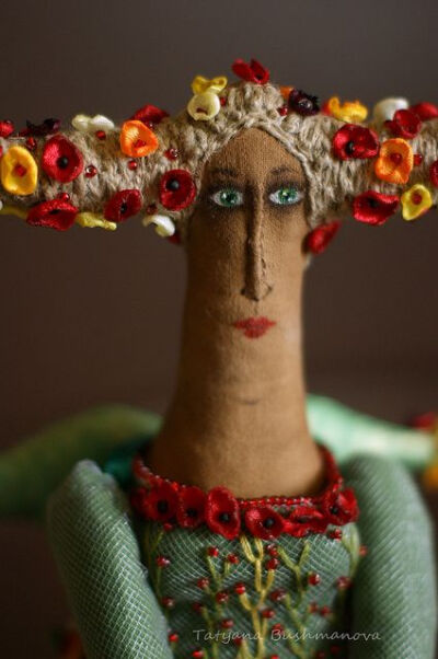 ♒ Enchanting Embroidery ♒ embroidered doll