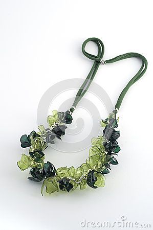 Ecojewelry necklace from recycled plastic bottles