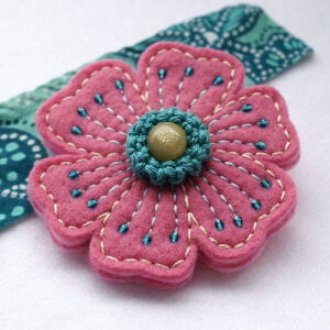 pretty felt flower