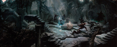 Elrond and Galadriel. Concept art. The Hobbit: The Battle of the Five Armies, Chronicles: Art &amp;amp; Design. Weta Workshop.