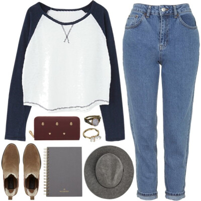 A fashion look from May 2015 featuring color block shirt, vintage jeans and suede bootie. Browse and shop related looks.