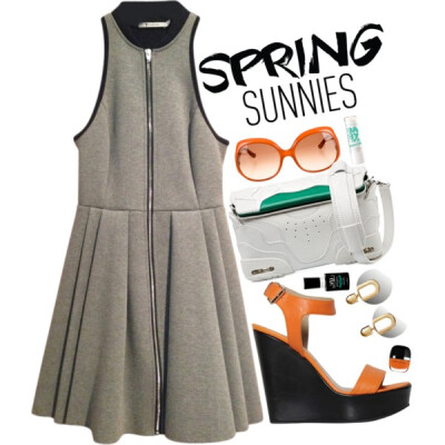 #Spring #spingsunnies #sunglasses #orange #bright #sandals #white #grey #AlexanderWang #sporty #sportystyle #chic #color #trend #StreetStyle #chic