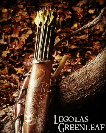 小叶子[叶子]#Legolas# 【很精致的箭筒，貌似是刻得孔雀呢，精灵也是个冷傲的种族呢
