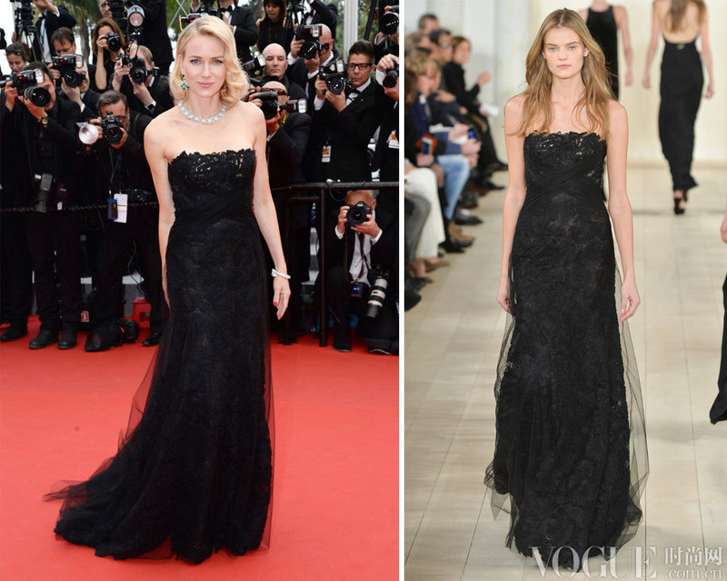 Naomi Watts 身着Ralph Lauren 2015秋冬系列礼服出席电影《疯狂的麦克斯4：狂暴之路》首映礼红毯