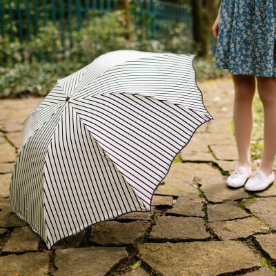 天堂伞黑胶防紫外线 叠小清新晴雨伞三手开女日系遮阳太阳伞