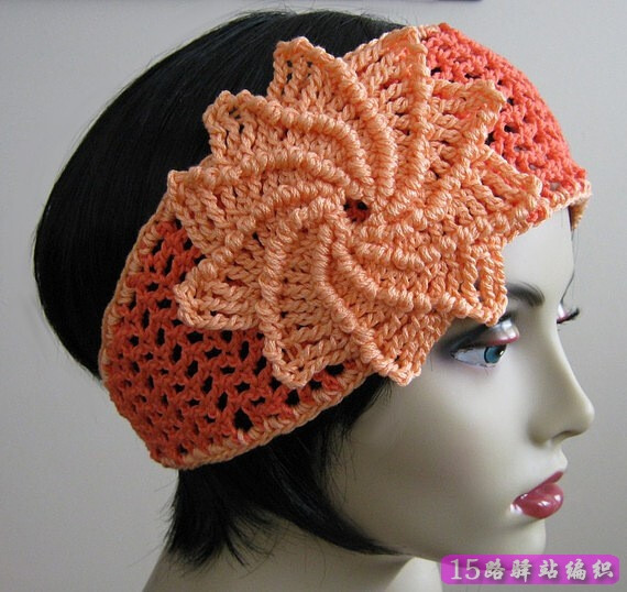 钩针编织漂亮的头饰花，可以装发带、帽子上！|钩针作品秀 - 15路驿站