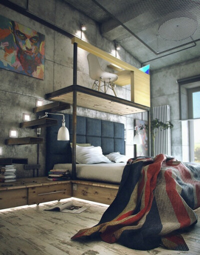 LOFT MODERN LOFT HOUSE LOFT MODERN BEDROOM