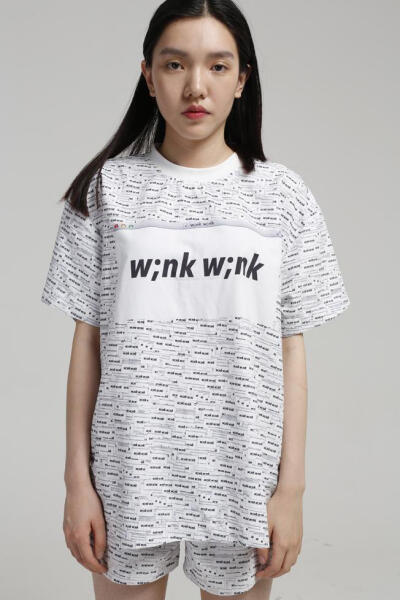 WinkWink 2015SS 春夏系列 FUNNY TOY 白色logo标示印花Tshirt