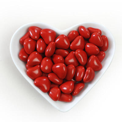 楽菋可心糖 红色心型巧克力豆 朱古力MM豆 创意喜糖代可可脂