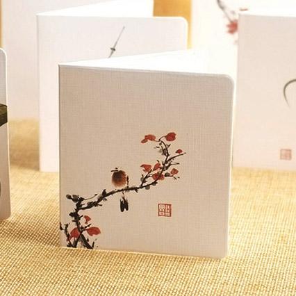 笔笔酷★创意简约古典中国风小清新叠卡片 母亲节祝福卡片
