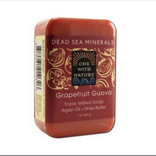 One With Nature Grapefruit Guava Dead Sea Mineral Soap, 7 Ounce Bar