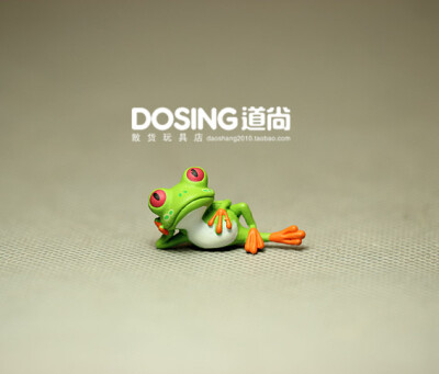 外贸正版散货 小号 可爱卡通Q版 青蛙 大眼蛙 公仔人偶模型摆件