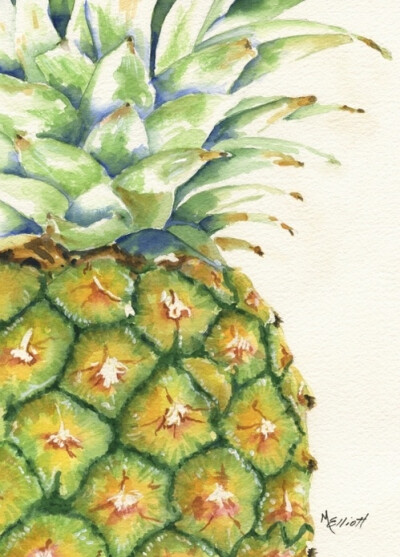 Pineapple painting... I think I might try to paint a pineapple!