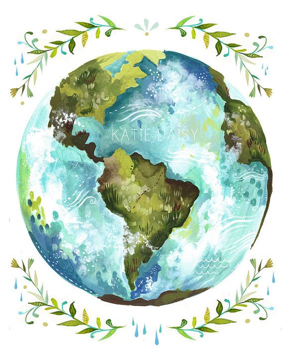 Dear Earth vertical print by thewheatfield on Etsy.