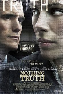 【电影推荐：Nothing But the Truth / 真相至上】一名女记者，揭发了某位中情局探员，却因为拒不供出自己的新闻来源而被关入监狱。这部电影是国家安全、新闻道德、社会伦理、家庭责任四者的无解对抗。看这部片子可以让你更理解美国的政治和传媒精神。男主角、女主角、女配角都演技精湛，值得一看！