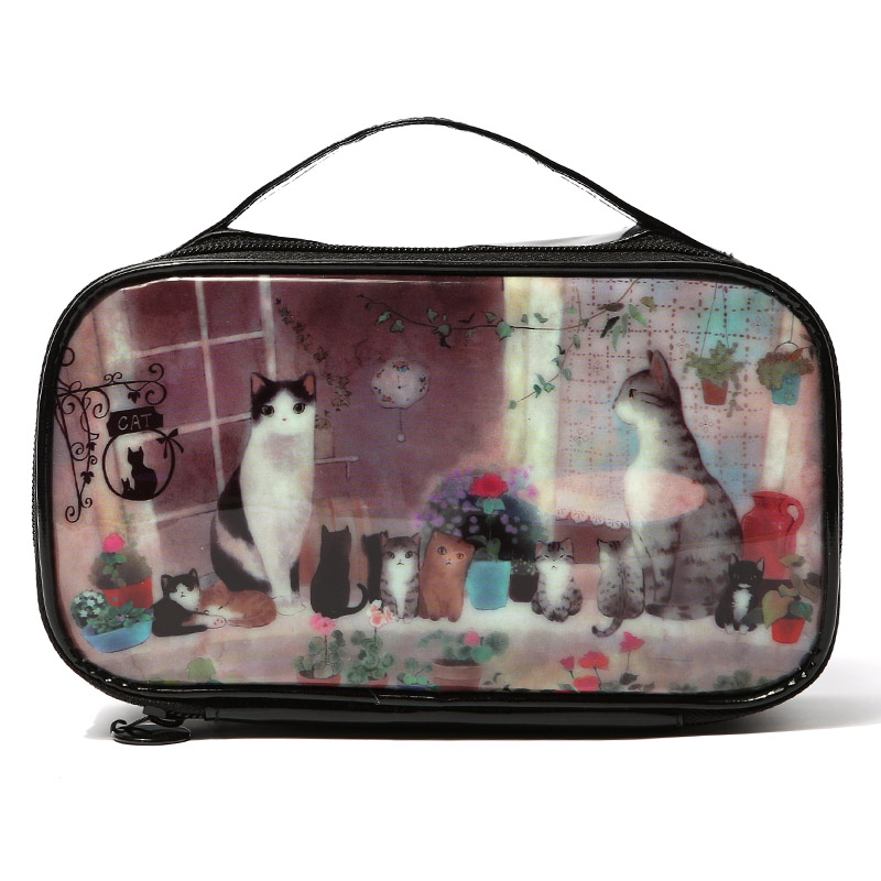 日本 PVC 防水 大号 收纳包 化妆包 拉链款