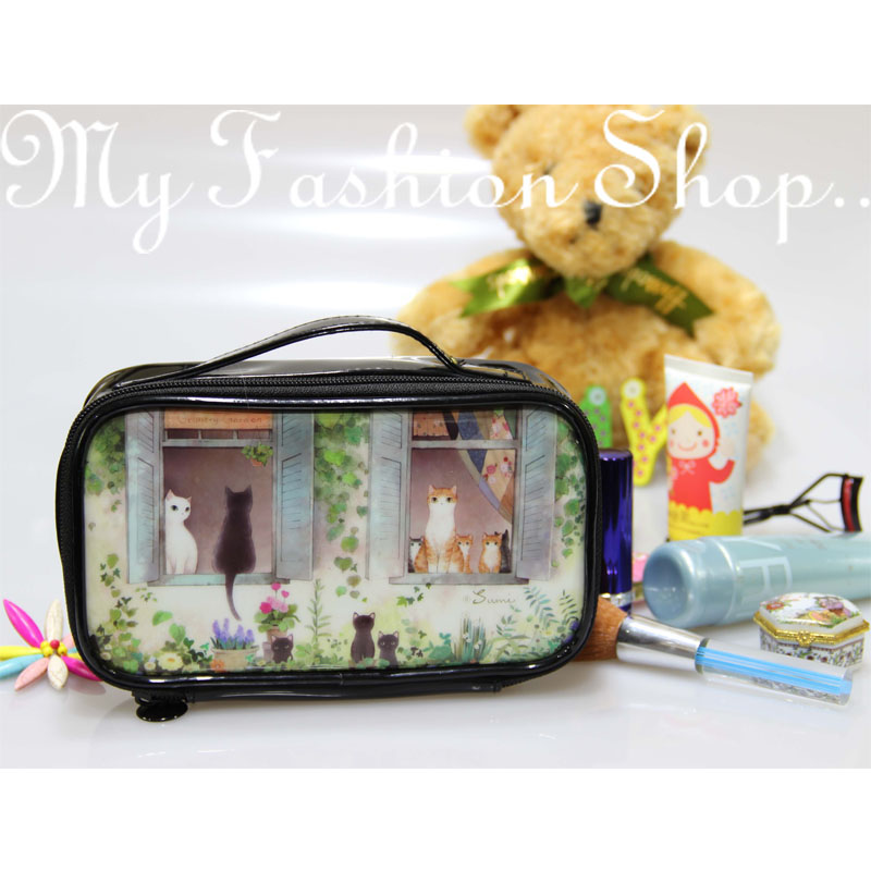 韩国 萌猫化妆包 防水洗漱包 旅游必备收纳包 手提包 妈咪包