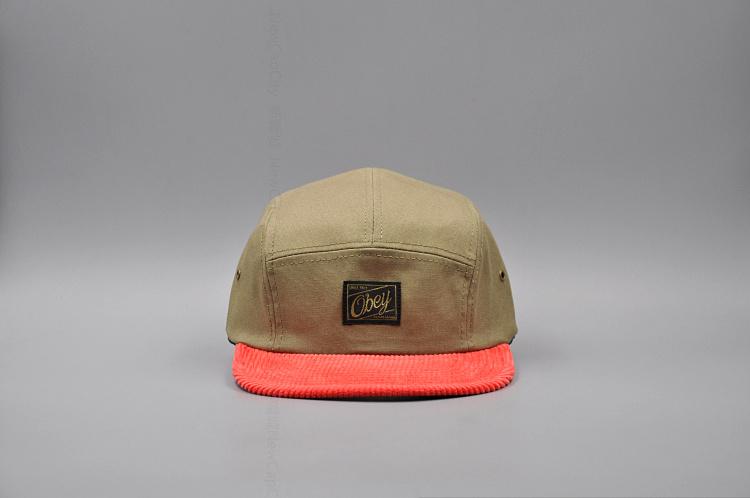 OBEY HALIFAX 5PANEL 灯芯绒 帽檐 黑绿 卡其红 双色入