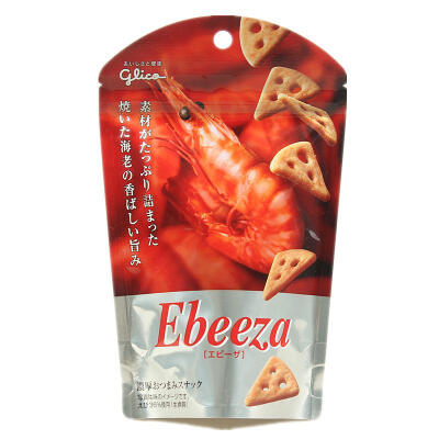 日本饼干 固力果 ebeeza浓厚烤虾角切小饼干40g超香好吃 啤酒伴侣