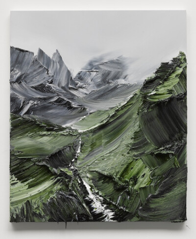 《 山脉油畫 》 by 瑞士画家 Conrad Jon Godly