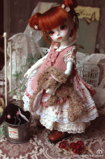 *** †薔薇物語†*iMda3.0Babette*カスタムフルセット*今回は～アシンメトリーなお団子ヘアに～してみました♪試行錯誤して～やーっとセットできました！なかなか良い感じです***【handmade by：薔薇物語】#DIY手作#…