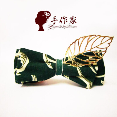 手作家原创手工发饰韩版森女日系淑女叶子蝴蝶结发夹发箍发圈包邮