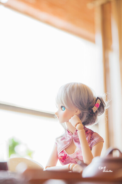 【月蓉坊】BJD-DD/DDdy/SD/SDGR/SD16 真丝旗袍 --花鹤翎--