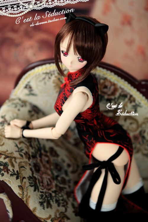 【月蓉坊】BJD-DD/DDdy/SD/SDGR/SD16女の子 旗袍 -曼珠沙华-DY款