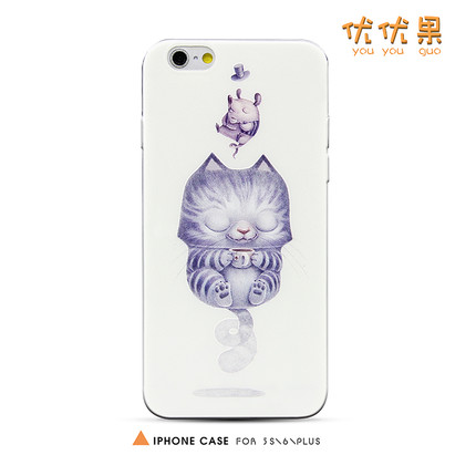 独家定制新款 可爱幻想猫 苹果6 5s iphone6 plus 创意浮雕手机壳