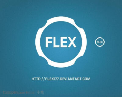 FLEX英文字母图形标志设计logo设计