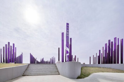 公共空间设计：【公共藝術案例】——湖北襄陽中華紫薇園入口景觀/PENDA