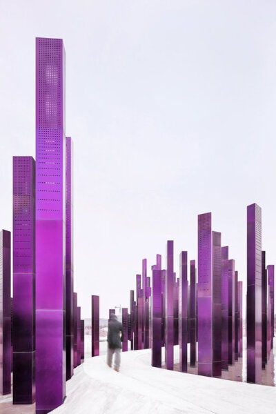 公共空间设计：【公共藝術案例】——湖北襄陽中華紫薇園入口景觀/PENDA