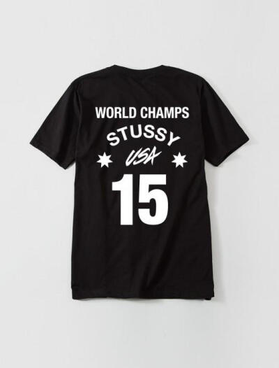 &lt;现货&gt;Stussy World Champs Tee 背后数字 短袖T恤