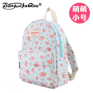 乔帮主潮休闲韩版碎花防水帆布小清新双肩背包迷你儿童小书包女包