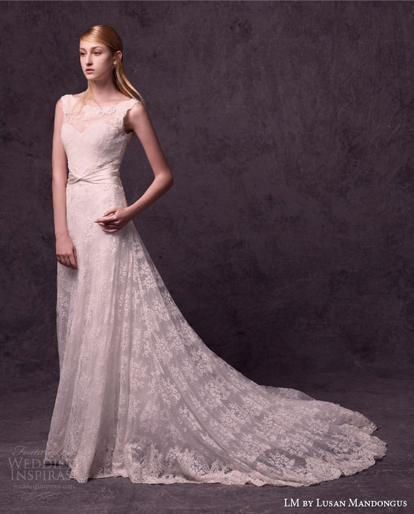 lm lusan mandongus 2015 2016 bridal sleeveless lace wedding dress a line silhouette scalloped bateau neckline 壁纸 婚纱 礼服 裙子 时尚 摄影