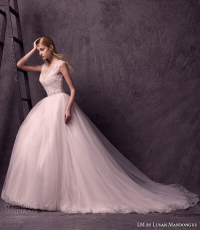 lm lusan mandongus bridal 2015 ball gown wedding dress cap sleeve lace bodice zoom 壁纸 婚纱 礼服 裙子 时尚 摄影