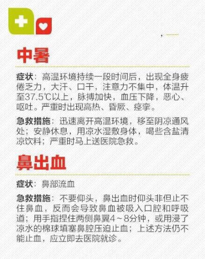 【最全急救常识】中暑、骨折、触电、煤气中毒、溺水、异物卡喉……意外时有发生，若救治不当很可能会造成二次伤害，甚至会延误救命！无论你是经常旅行在外，还是在家，这些急救常识都很有必要了解！