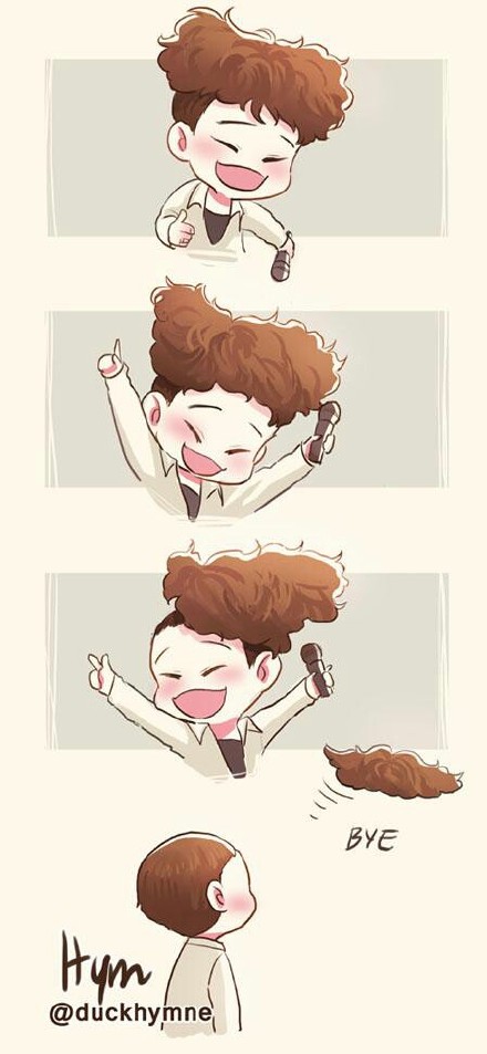 哈哈哈哈哈哈哈，钟大你的假发掉了 cr.logos
