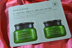 韩国济州带回innisfree悦诗风吟绿茶籽清爽保湿深层补水眼霜+面霜