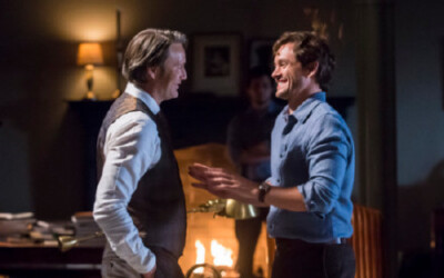 #Hannibal# BTS #Mads Mikkelsen# and #Hugh Dancy# having a BIT too much fun on set. 好甜啊！ O网页链接