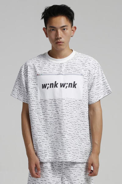 WinkWink 2015SS 春夏系列 FUNNY TOY 白色logo印花Tshirt