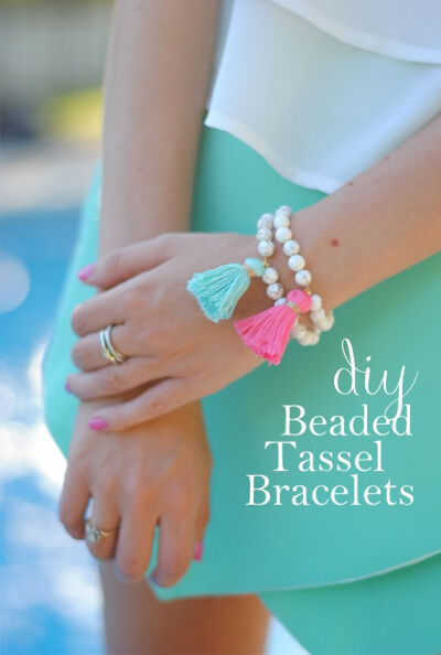 DIY beaded tassel bracelets