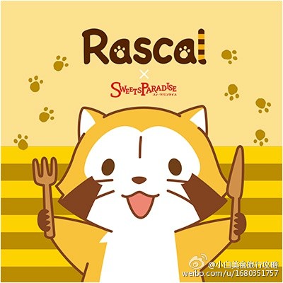 如果你喜欢小浣熊，那么一定要去日本福冈Rascal CAFÉ x Sweets Paradise 的咖啡厅朝圣~~~该店从5月起推出小浣熊的限定甜品與主食~~萌哭