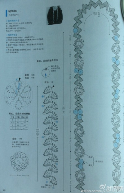 大家试试钩一个素雅的花链子配有耳钉 （原色蕾丝线#30及 #4号钩针）@Sasa手工 @编织人生网 @中华手工