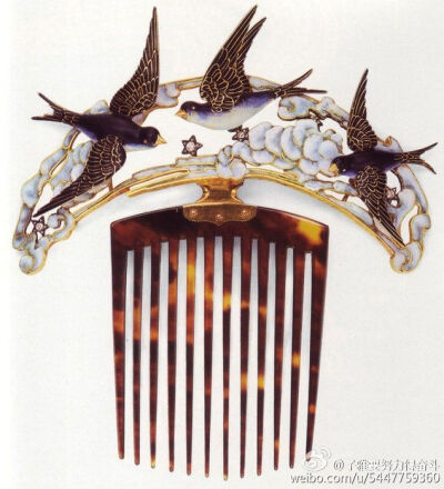 饰品/Rene Lalique hair comb 燕子好好看