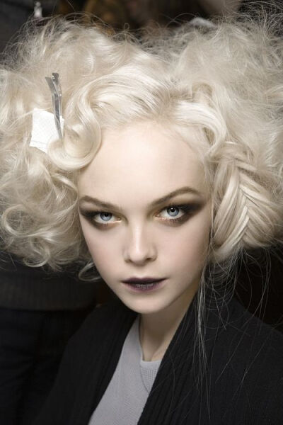 Siri Tollerod Backstage at Dior Fall 2010.