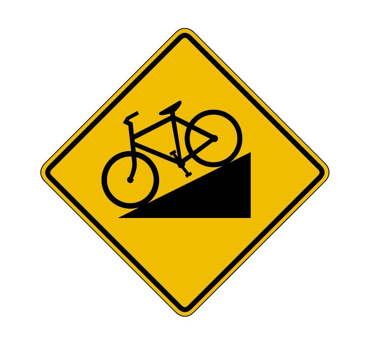 非机动车下陡坡道路交通标志汽车标志